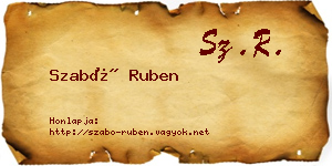Szabó Ruben névjegykártya